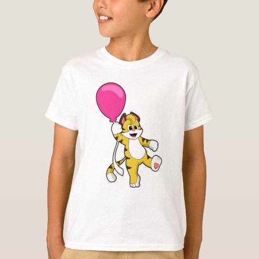 Tijger met ballon t-shirt (Voorkant)