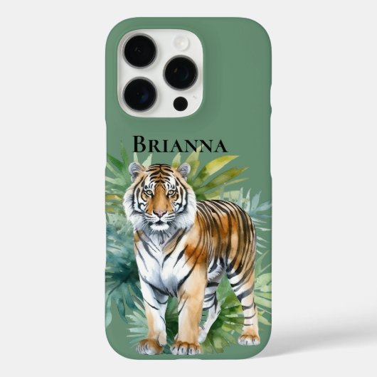 Tijger met bladeren Case-Mate iPhone case (Achterkant)