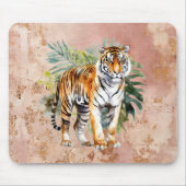 Tijger met bladeren muismat (Voorkant)