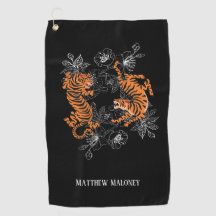 tijger met Cherry Blossom Golf Jouw naam