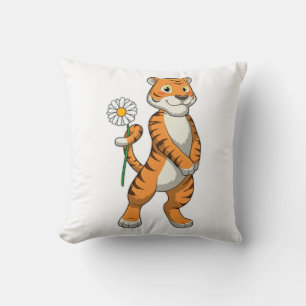 Tijger met Daisy Flower Kussen
