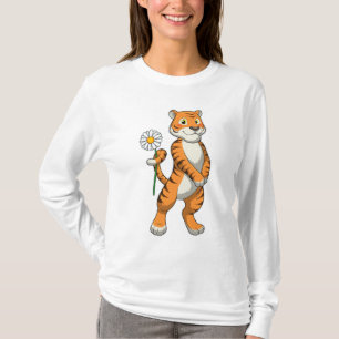 Tijger met Daisy Flower T-shirt