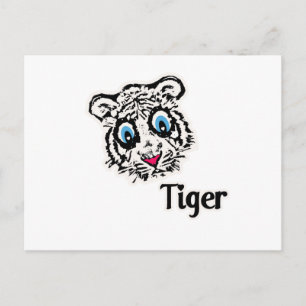 Tijger met hart briefkaart