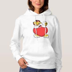 Tijger met hart hoodie