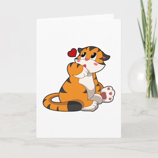Tijger met Hart Kaart (Voorkant)
