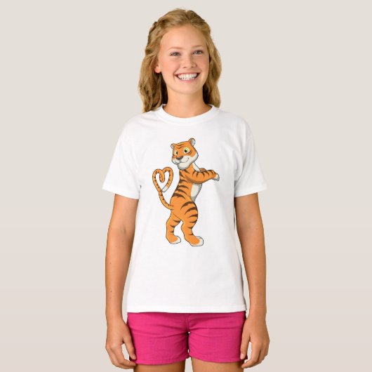 Tijger met hart t-shirt (Voorkant volledig)