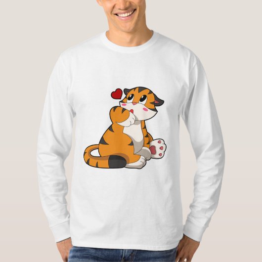Tijger met hart t-shirt (Voorkant)