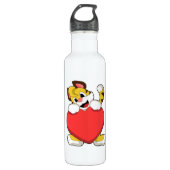 Tijger met hart waterfles (Voorkant)