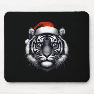 Tijger Met Kerstman Hoed Kerstmis Xmas Liefhebber  Muismat