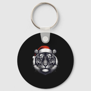 Tijger met kerstmuts kerstmis minnaar dierentuin h sleutelhanger