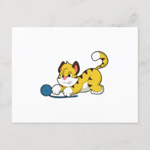 Tijger met kogel van Wollgarens Briefkaart