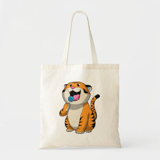 Tijger met Lollipop Tote Bag (Voorkant)