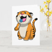 Tijger met Lolly Kaart (Gele Bloem)