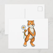 Tijger met madeliefje briefkaart (Voorkant / Achterkant)