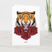 Tijger met Rozen Kaart (Achterkant)