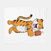 Tijger met vlees fleece deken (Voorkant (Horizontaal))
