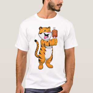 Tijger met vlees t-shirt