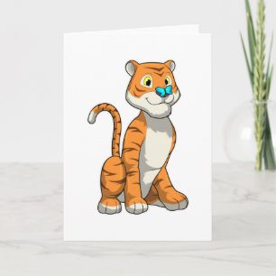 Tijger met vlinder kaart