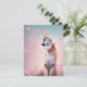 Tijger met vlinders (Staand voorkant)