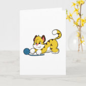 tijger met wollgarens kaart (Gele Bloem)