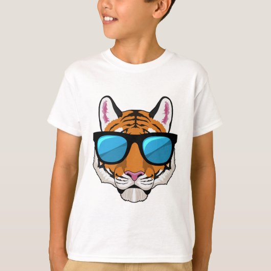 Tijger met zonnebril t-shirt (Voorkant)