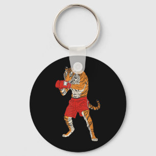 Tijger Muay Thai Kickbokser MMA Kickboksen Martial Sleutelhanger