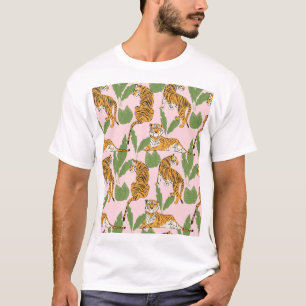 Tijger Naadloos Patroon: Exotische  Stijl T-shirt