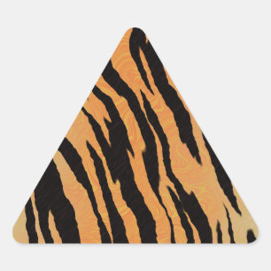 Tijger naadloze patroonstructuur achtergrond driehoek sticker