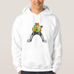 Tijger op cricket met cricket bat hoodie