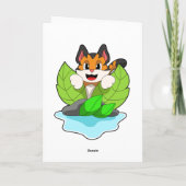 Tijger op de jacht kaart (Achterkant)