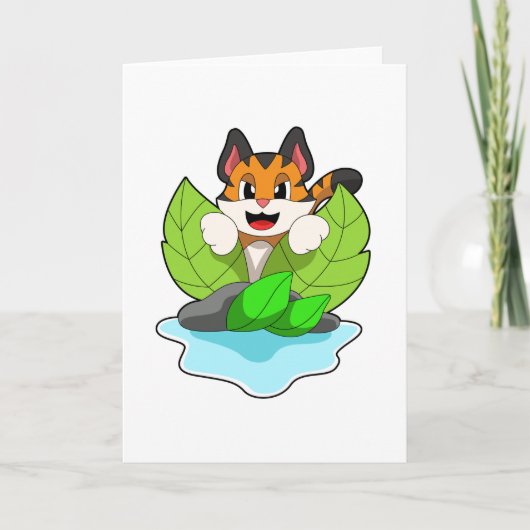 Tijger op de jacht kaart (Voorkant)