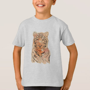 Tijger op de T-Shirt van een jongen