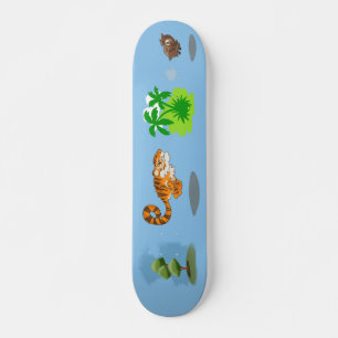 Tijger op het schaatbord van de Jacht Skateboard