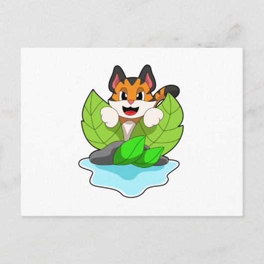 Tijger op jacht briefkaart (Voorkant)