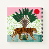 Tijger op zonsondergang notitieboek (Achterkant)