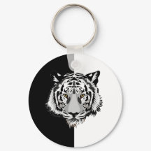 Tijger op zwart en wit