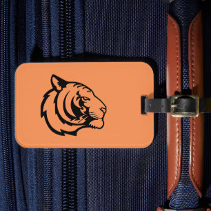 Tijger oranje bagagelabel