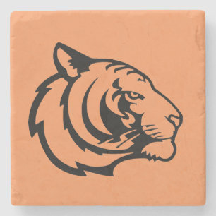 Tijger oranje stenen onderzetter