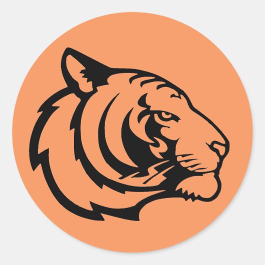Tijger oranje stickers (Voorkant)