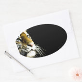 tijger ovale sticker (Envelop)