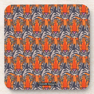 Tijger (patroon) - Plastic Coaster Bier Onderzetter