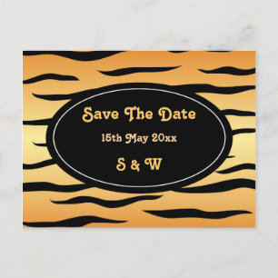 tijger patroon van dierlĳke strepen aankondigingskaart