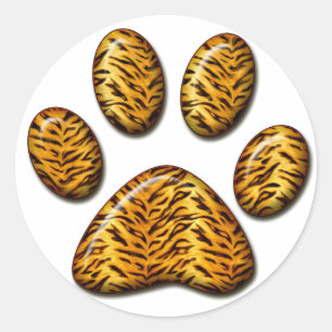 Tijger Paw #1 Ronde Sticker
