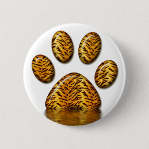 Tijger Paw #2 Ronde Button 5,7 Cm