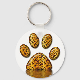 Tijger Paw #2 Sleutelhanger