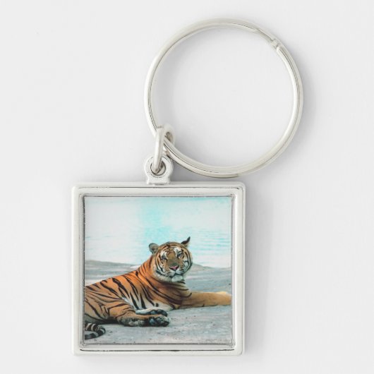 Tijger per rivier sleutelhanger (Voorkant)
