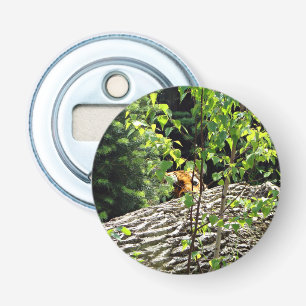Tijger Piep-uit Flesopener Button Flesopener