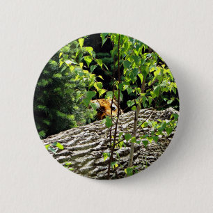 Tijger Piep-uit Knop Ronde Button 5,7 Cm