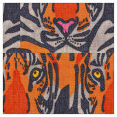 Tijger - Polyester Poplin Stof (Close Up)