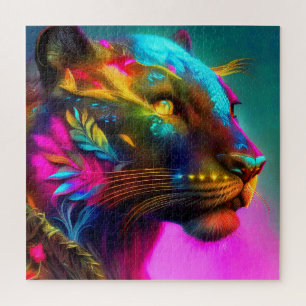 Tijger portret schilderij legpuzzel